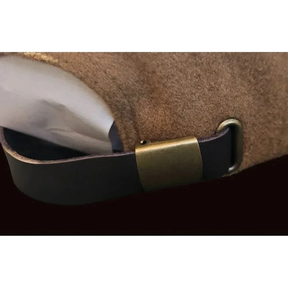 Vans Clark Vintage Brown Hat Cap Unstructured Wool Leather Strap Skatebo… - Picture 9 of 11